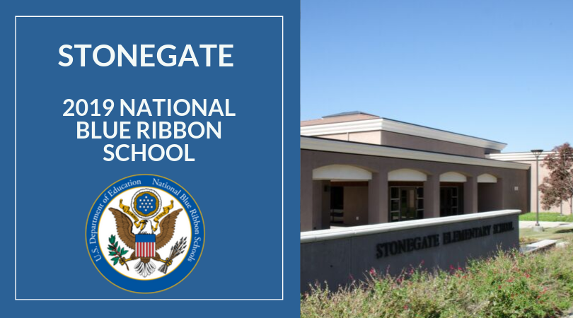 Stonegate Receives Nation S Highest Recognition As A Blue Ribbon School Iusd Org
