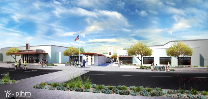 Cadence Park front of the school rendering 