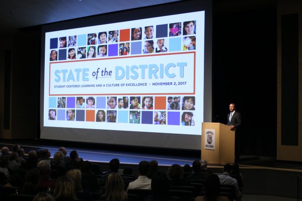 Image of Superintendent Walker at the State of the District 