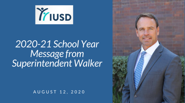 2020-21 School Year Message from Superintendent Walker 
