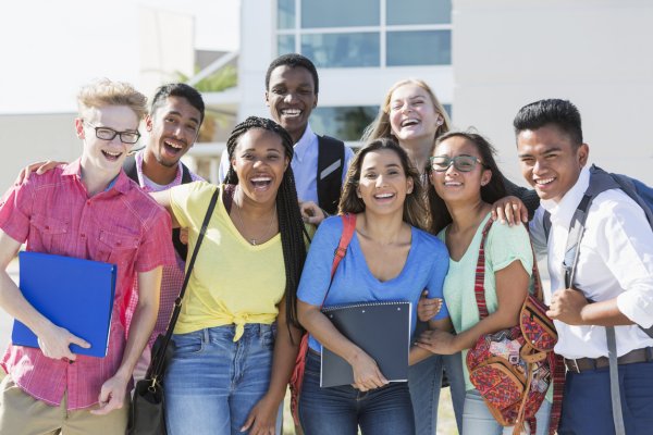 IUSD Ranked A Best School District Happy High School Students 