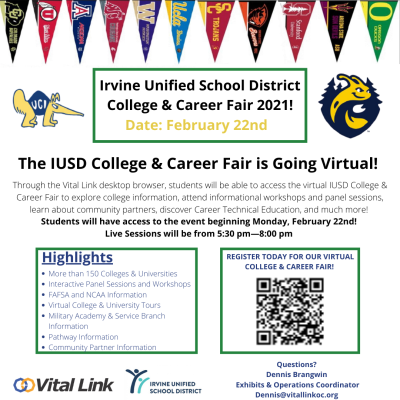 IUSD College and Career Fair Feb. 22