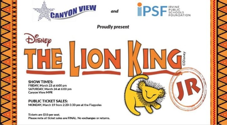 lion king jr flyer