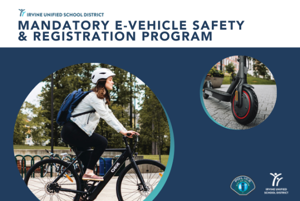 Mandatory E-Vehicle Safety & Registration Program; Bike and bike rider images