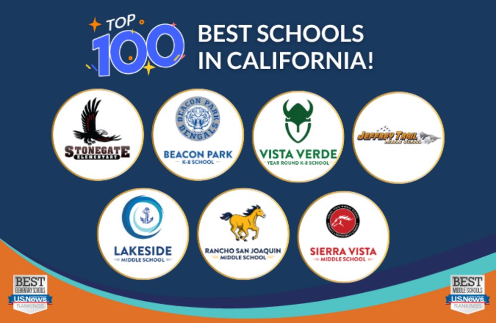 US News & World Report Elementary and Middle School Top 100 logos