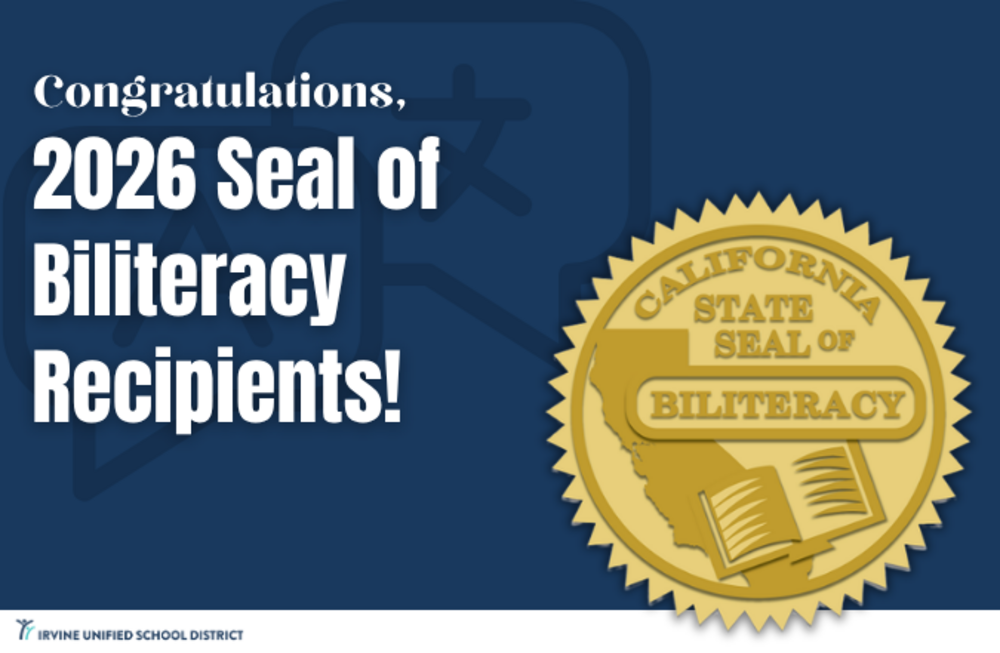 Congratulations to the 2026 Seal of Biliteracy Recipients, with the California State Seal of Biliteracy emblem.