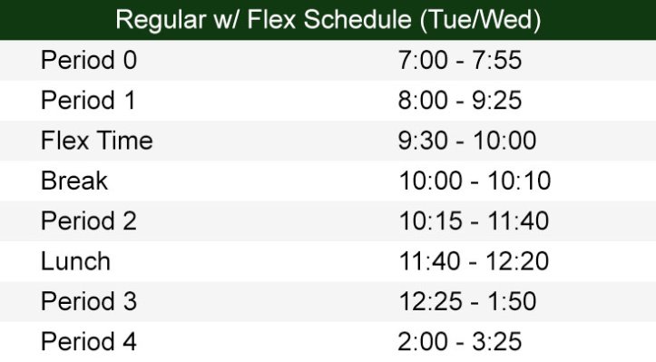 Flex Bell Schedule