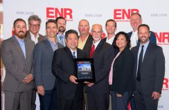 IUSD design and construction team receiving ENR award