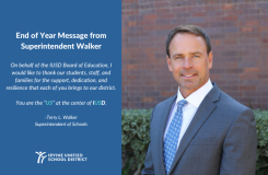 End of Year Message from Superintendent Walker