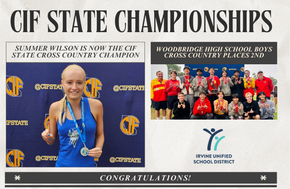 Newspaper clipping celebrating CIF State Championship winners.