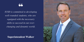 Image of Supt. Terry Walker with a quote about student success