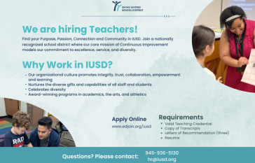 We are hiring teachers graphic