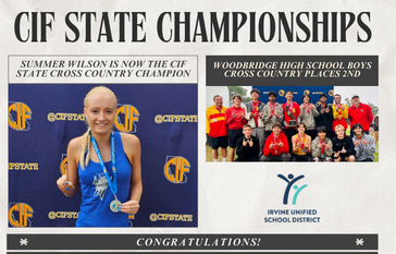 Newspaper clipping celebrating CIF State Championship winners.