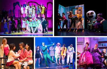 Students performing in spring theater productions at IUSD high schools.