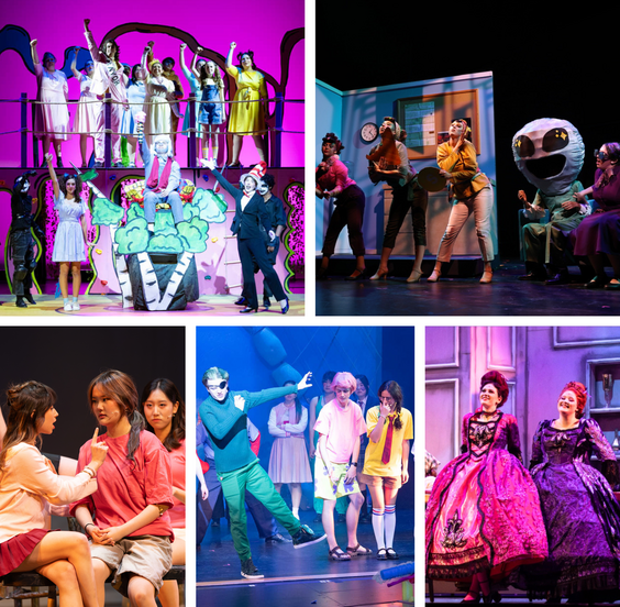 Students performing in spring theater productions at IUSD high schools.