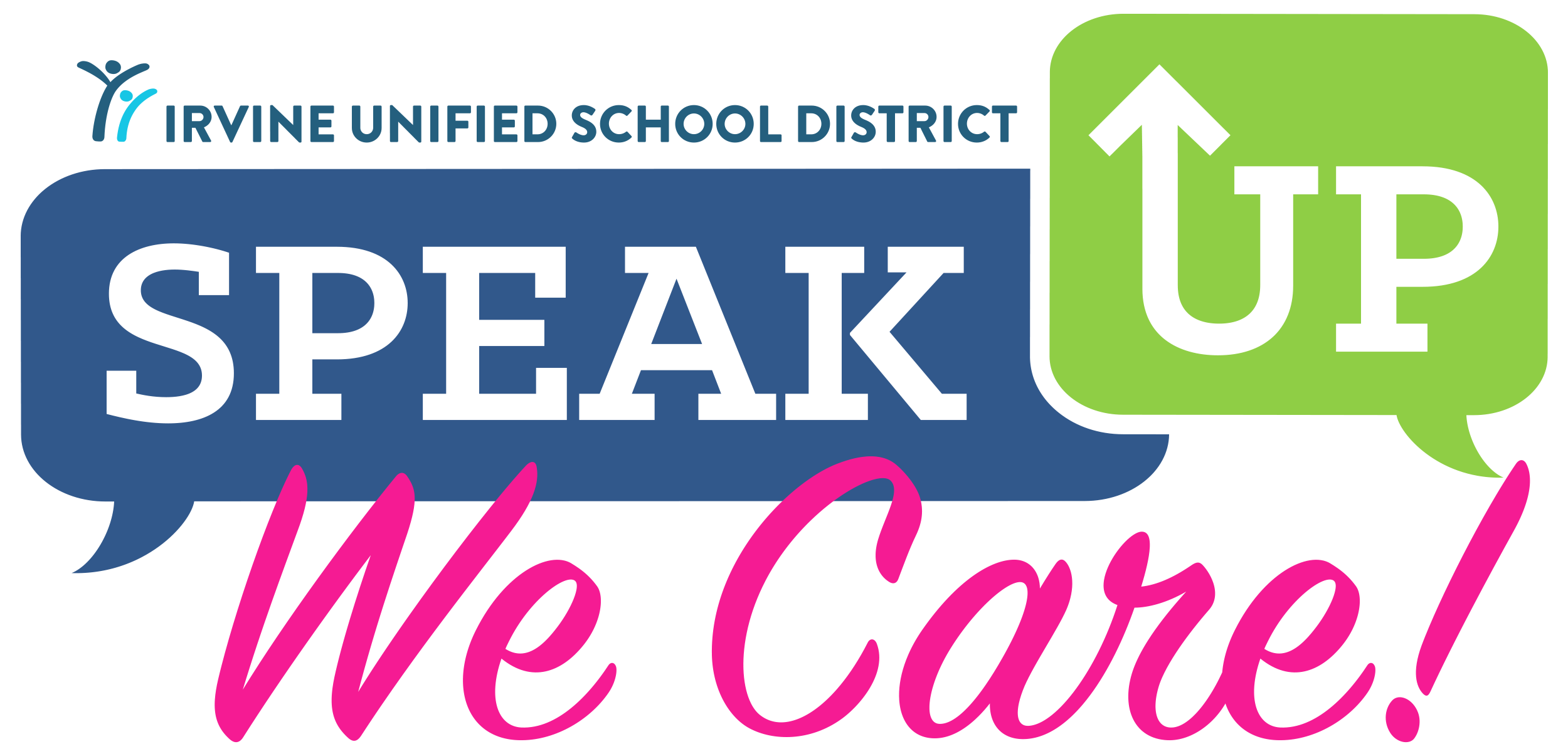 Irvine Unified School District: Speak Up We Care! logo