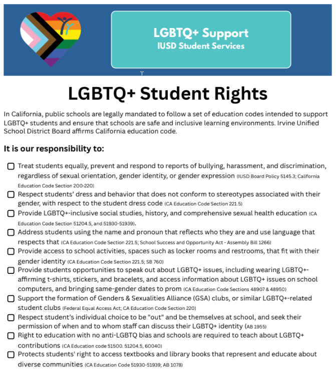 IUSD LGBTQ+ Student Rights