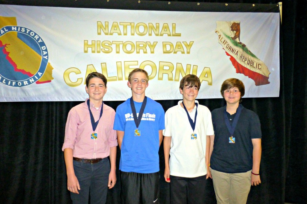 Cullen Darius, Thomas Jacobsen, Scott Armstrong and Mitchell Cronin earned honors in the Junior Group Documentary category of the state National History Day competition.