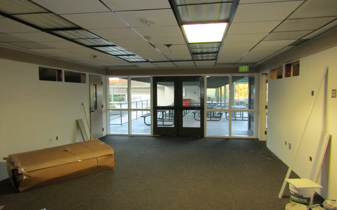 Inside view of door and window complete