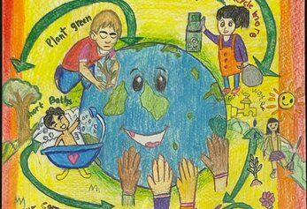 Aakhil Newbegin, Third Grade, Eastwood ES Poster earth day images