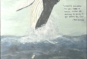 Dilyara Del Rami, Tenth Grade, Woodbridge HS Poster with whale in sea images