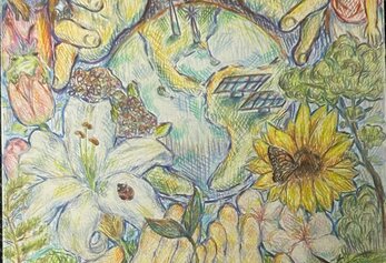 Emily You, Eighth Grade, Rancho MS Poster with earth day images