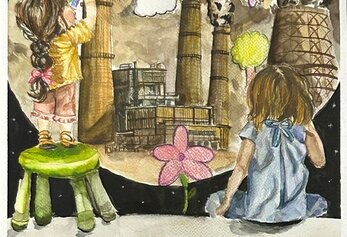 Grace Kim, Eleven Grade, Northwood HS Poster with earth day images