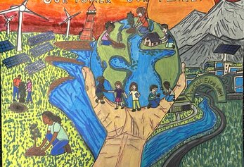 Jason Derek Bastine Arockiaraj, Sixth Grade, Deerfield ES Poster with earth day images