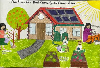 Matthew Subin, Second Grade, Eastshore ES Poster with earth day images
