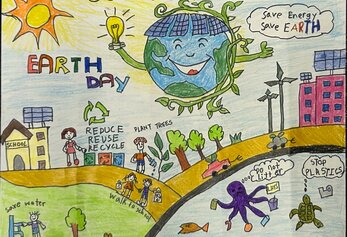 Pavishna Nirmal Kumar, First Grade, Westpark ES Poster with earth, recycling, renewable energy, earth day images