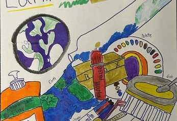 Shinwoo Joo, Seventh Grade, Jeffrey Trail MS Poster with earth day images