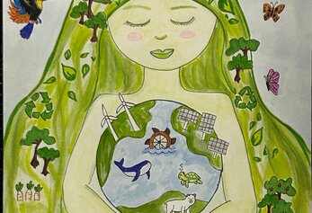 Soleil Park, Fourth Grade, Loma Ridge ES Poster with earth day images
