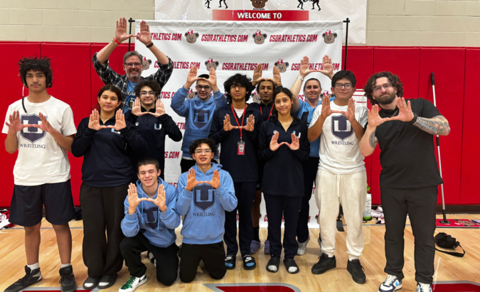 Connections Deaf and Hard of Hearing (DHH) program wrestling students