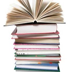 textbooks stack